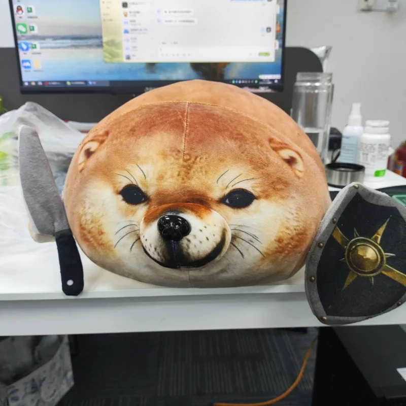 

2026 Funny My Knife Shield Dog (What The Dog Doing) Plush Toy Doll 35/45cm Hug Pillow Creative Puppy Plushs Toys For Gift ﻿