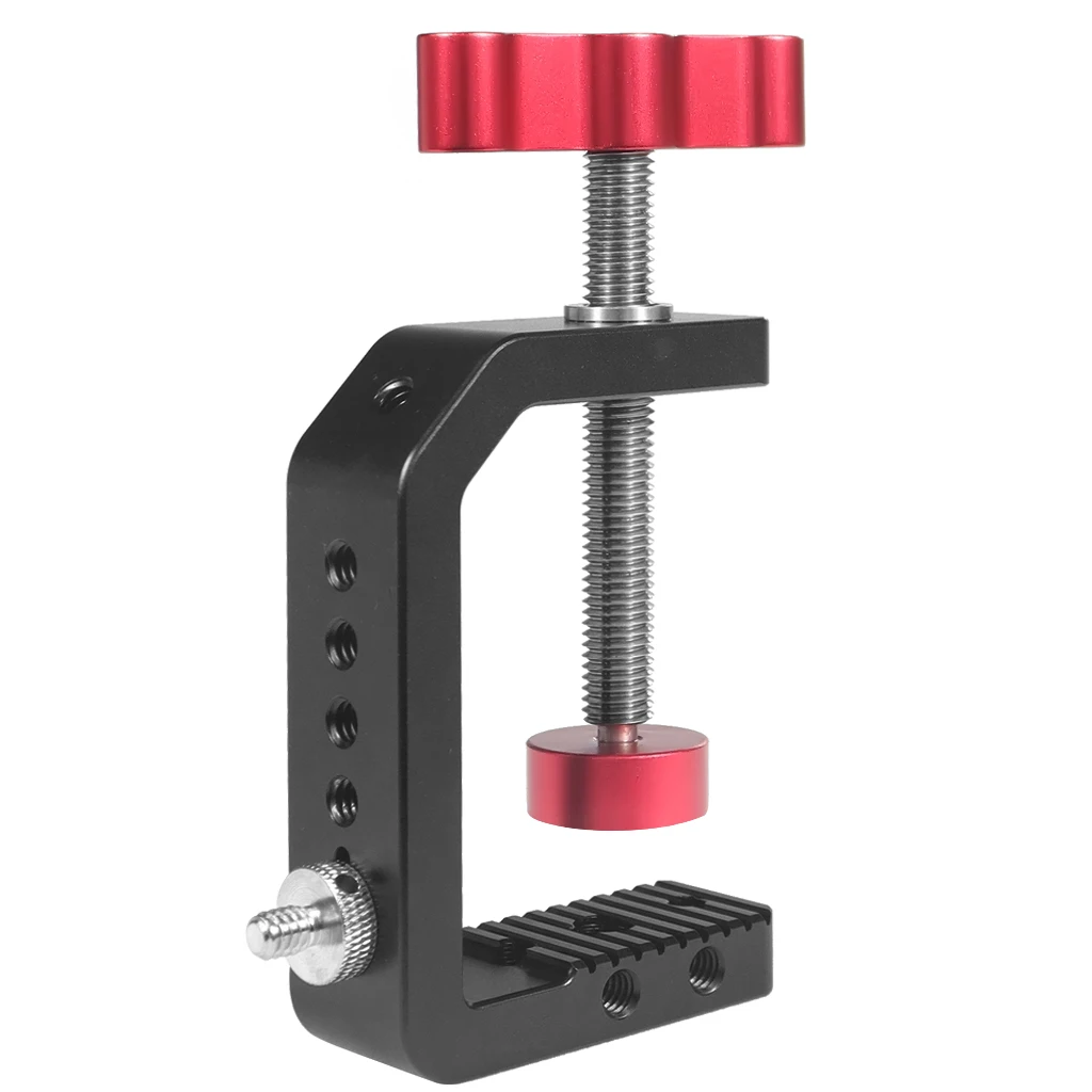 Heavy Duty Desktop C-Type Clamp Adjustable Desk Fixed Holder Clip 1/4 3/8 for Camera Photo Studio Light Support Stand Bracket