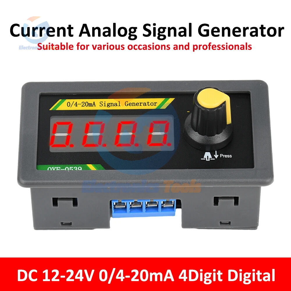 DC 12-24V Current Analog Signal Generator Signal Display Meter Sensor PLC Debugging Signal Generator 0/4-20mA Signal Output