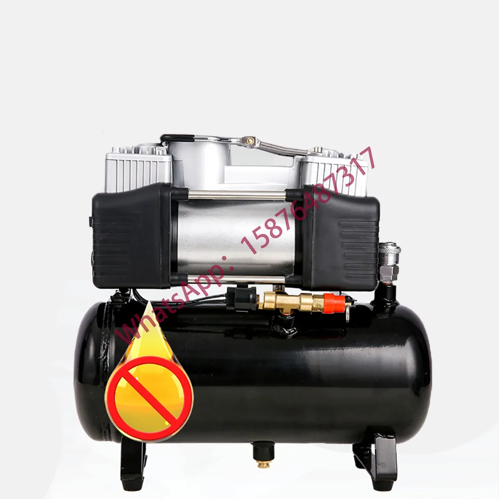 Picture 6: 12V/220V Dual-Purpose Fully Automatic Double Cylinder Small Portable Air Pump Vehicle Air Compressor Tire Inflator