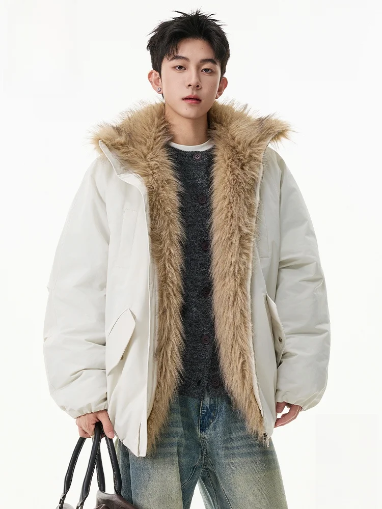 

PaulFrank Thiened Cotton Jaet Collar Winter Men's Streetwear Warmth High Street Faion Zipper Closure Casual Long Sve