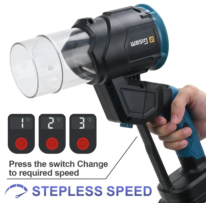 

【Hot Item】 35000RPM Brushless Electric Air Blower 2in1 Turbo Blower Fan Leaf Dust Snow Blowing Clean Tool For 18V Battery
