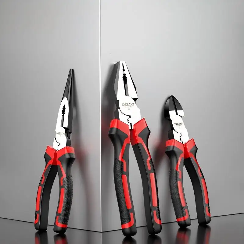 Multifunctional Pliers Set Including Combination Pliers Long Nose Pliers Diagonal Cutting Pliers Household Electrician Tool