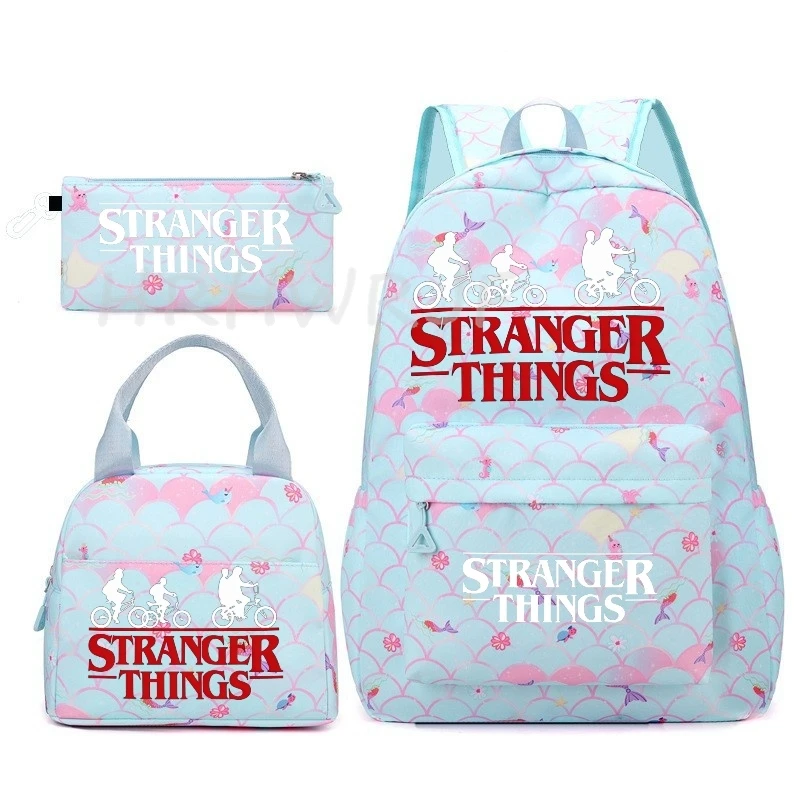 Mochila Stranger Things 5 para niña y niño, Mochila de alta capacidad para adolescentes, Mochila universitaria, Mochila de viaje para hombre y mujer, Mochila para ordenador portátil Kawaii