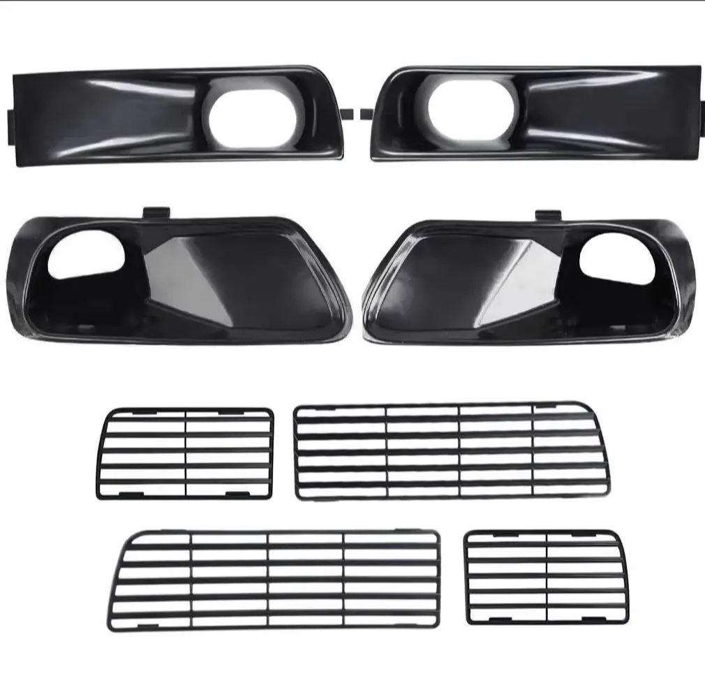 Front Upper & Lower Air Intake Vent Reflector Indicator Grille Cover 8 Pcs For US Bumper VW MK3 Jetta Golf-- Sturdy Accessory