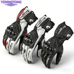 Guanti da Motocross da Moto in pelle guanti da equitazione antivento da uomo guanti Moto Luvas Motociclismo equipaggiamento protettivo