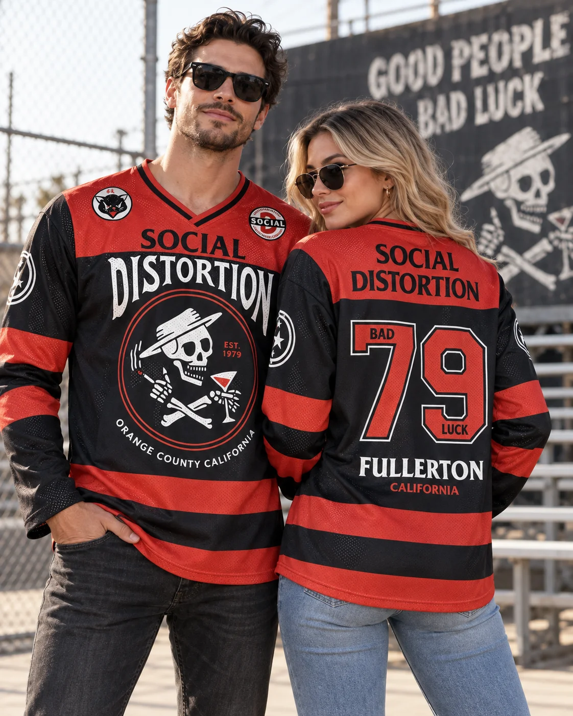 Unisex Y2K Retro Punk Rock Ice Hockey Jersey Long Sleeve Striped Top, 3D Printed Skull Pattern Streetwear Sports Shirt