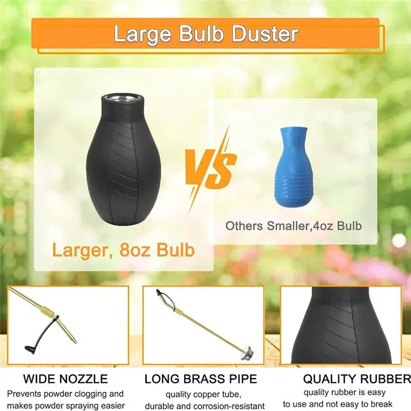 AT14 Copper Tube Duster Powder Sprayer For Diatomaceous Earth And Other Household Powder Applications