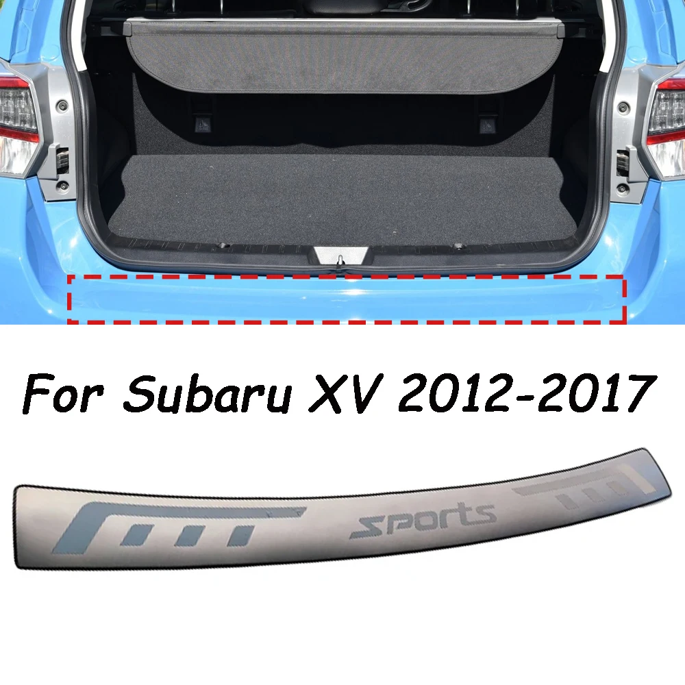 

Car Accessories 2012 Stainless Steel Trunk Trim Rear Bumper For Subaru XV Protector Door Sill Scuff Plate Stickers 2013-2017