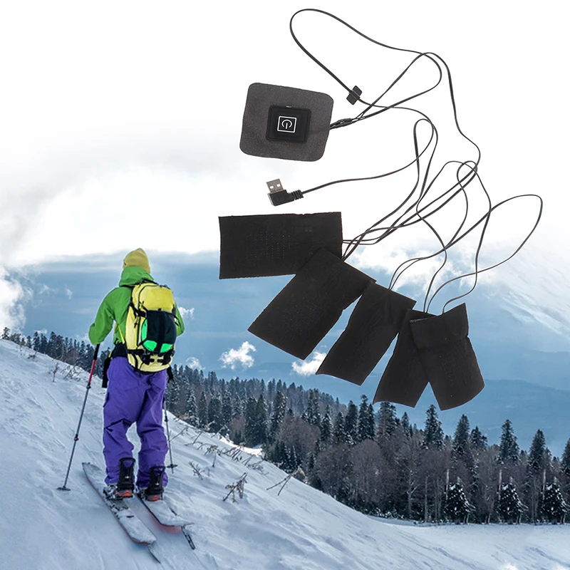 

1 шт., набор из 5 листов, моющаяся USB-куртка с электрическим подогревом, теплая зимняя одежда для активного отдыха, жилет с подогревом, подушечки для одежды с подогревом «сделай сам»