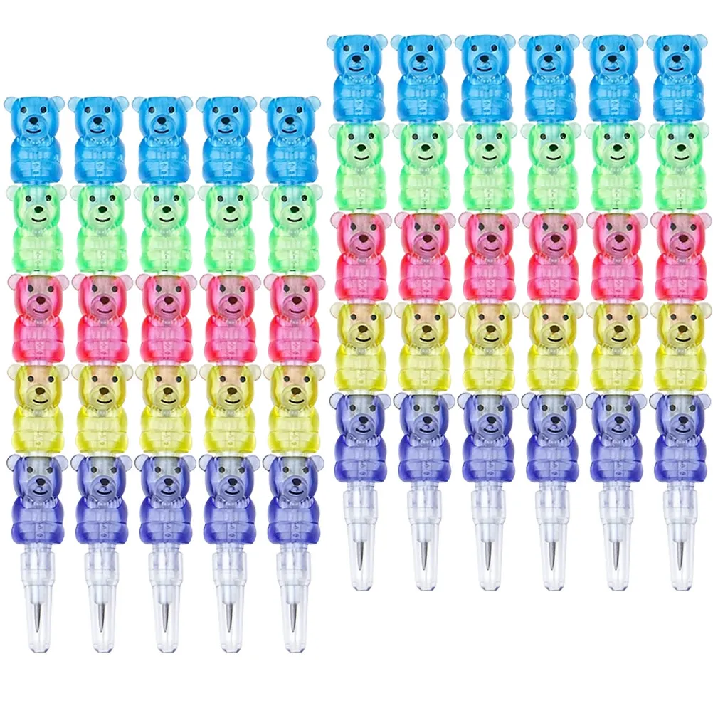 

Набор из 10 карандашей в форме животных (медведей), складные, для плавного письма, школьные принадлежности, креативные сменные карандаши, призы для класса