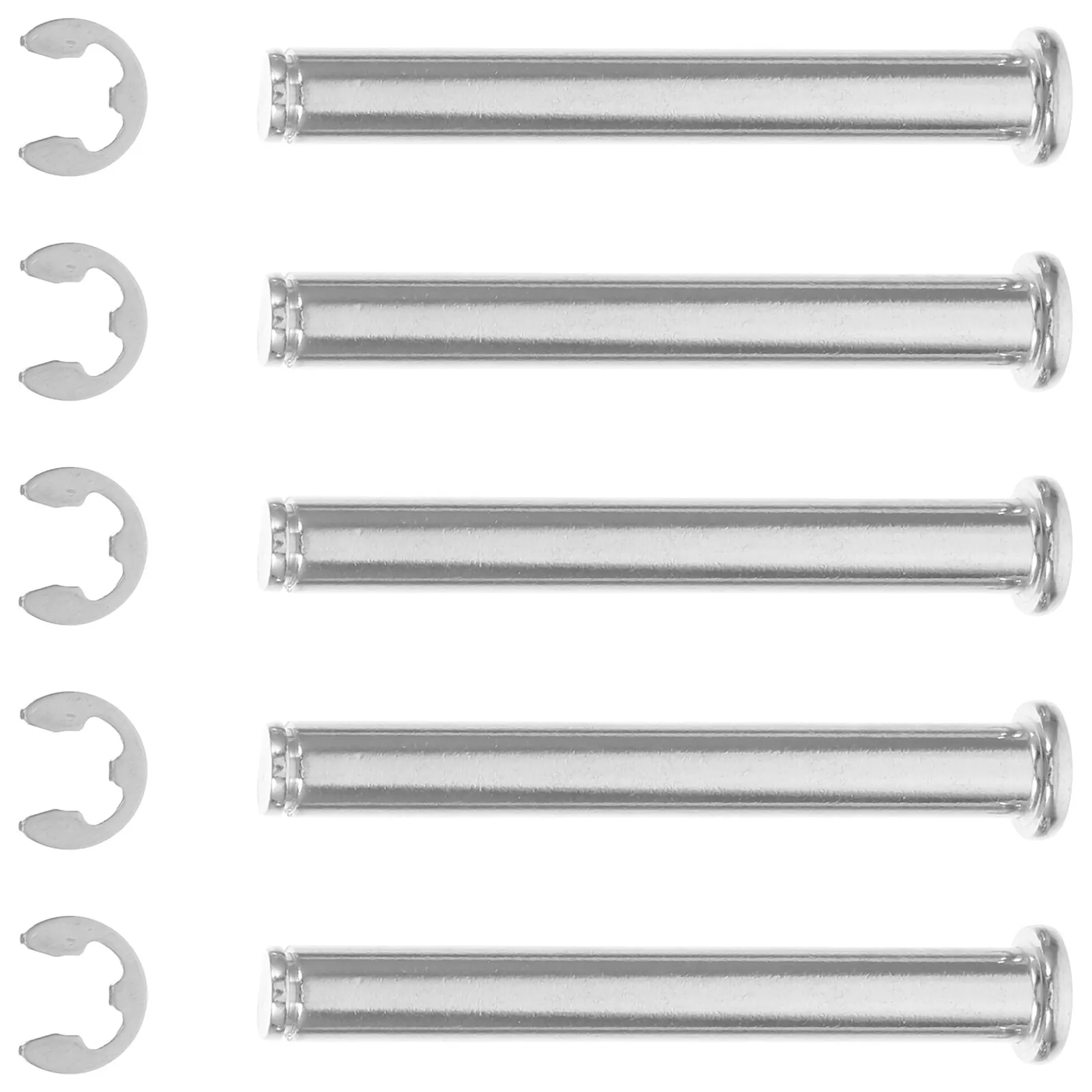 5Pcs Stainless Steel Pallet Rack Pin Flat Head Groove Positioning Pin Cylinder Structure Retaining Rings Heavy Duty Safety Clip