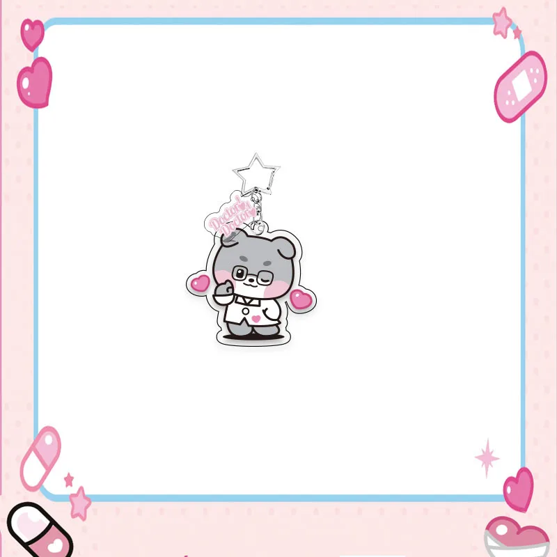 Kpop ZB1 المفاتيح الكرتون لطيف الاكريليك الطباعة قلادة 2 قطعة/المجموعة ظهره اكسسوارات حلقة رئيسية ZhangHao ريكي هانبين المشجعين هدية