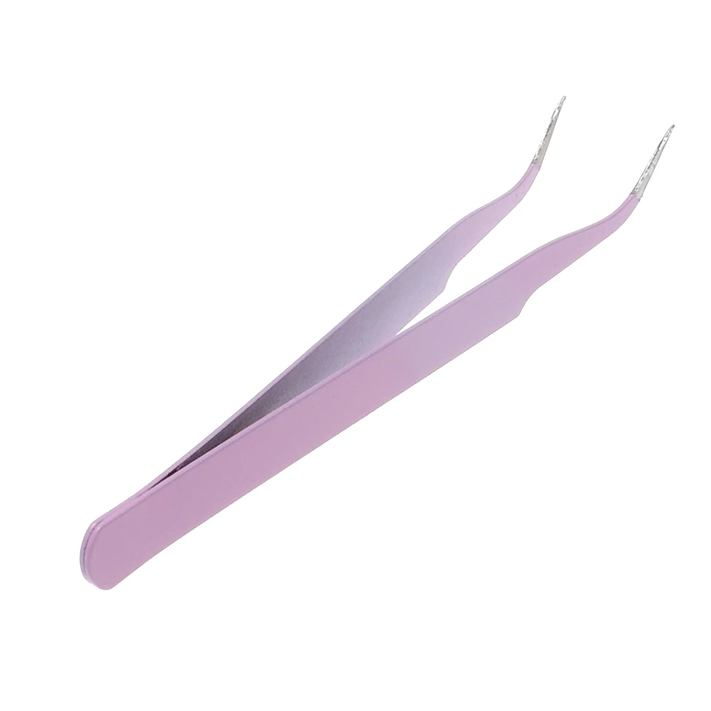Wimperextensions Pincet Roestvrijstalen Nail Art Tangen Roze Rechte Bocht Pincet Antisliphandvat Roestvrijstalen pincet