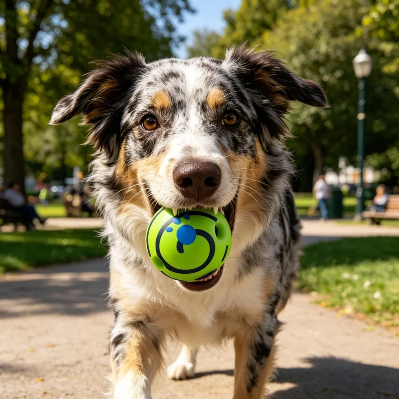 

Dog Toy Ball Squeaky Interactive Durable Bite Resistant Molar Teeth Cleaning Chew Toy For Small Medium Large Dogs