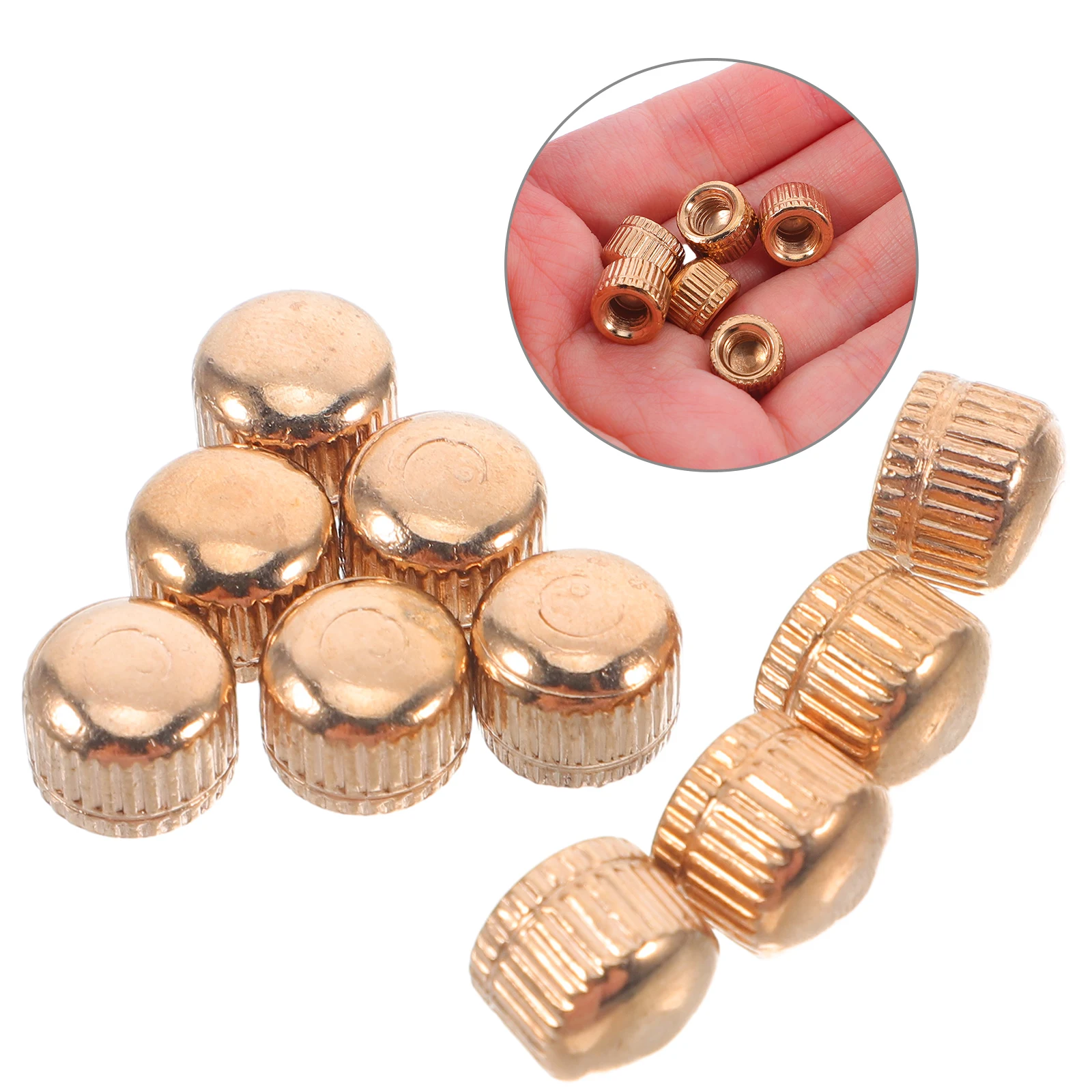 

10pcs Decorative Screw Caps For Light Fixtures Metal Lamp Finials Eye Nuts Replacement Connector Adapter Parts Hardware Home