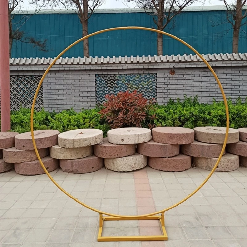 Wedding Round Stand Props Circular Hoop Arch Birthday Wrought Iron Stand Mariage Birthday Party Decor  Balloon Frame moon arch