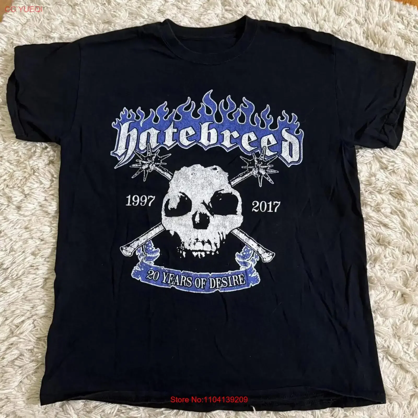 Hatebreed 20 Years of Desire Tour Retro T shirt Basic black tee NH23217 long or short sleeves vintage Washed Versatile Unisex