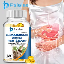 Glucomannan Capsules - Natural Source of Fiber - Gastrointestinal Health, Appetite Suppression, Weight Management