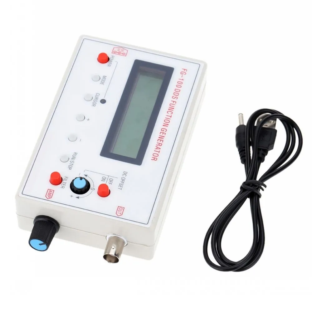 

FG-100 DDS Function Signal Generator Frequency Counter 1HZ-500KHz Signal Source Module Sine Square Triangle Sawtooth Wave