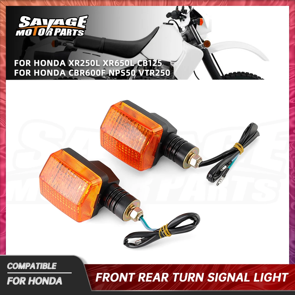 

2025 XR650L Rear Front Turn Signal Light For Honda CBR600F NPS50 VTR250 XR250L 1987+ Motorcycle Accessories Flasher Indicator