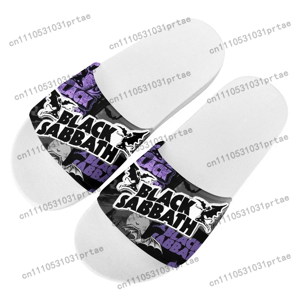 Black Heavy Metal Band Sabbath Home Clog Mens Women Youth Boy Girl Sandals Shoes Tang Garden Custom Made Breathable Shoe Beach