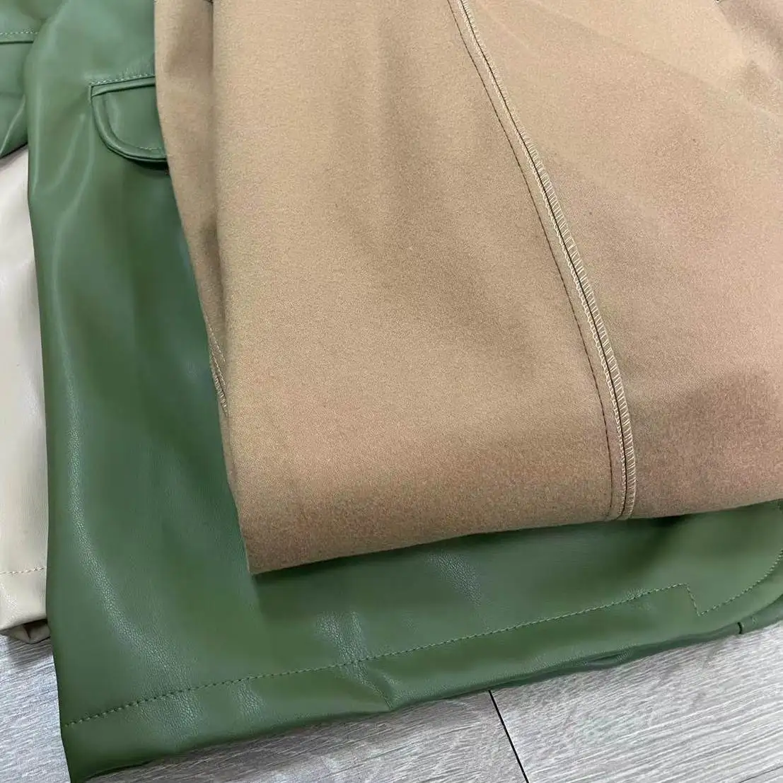 Damska kurtka ze skóry PU, jesienno-zimowa, nowa, ciepła, codzienna, elegancka kurtka w stylu marynarki, modna odzież wierzchnia, skórzana kurtka damska.