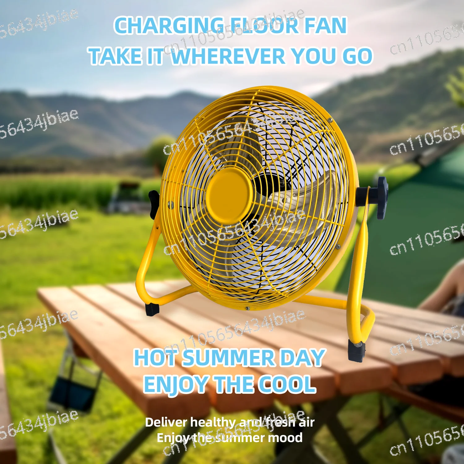 16 Inch Strong Wind Brushless Motor Floor Fan Electric Fan Rechargeable Battery Operated Camping Fan