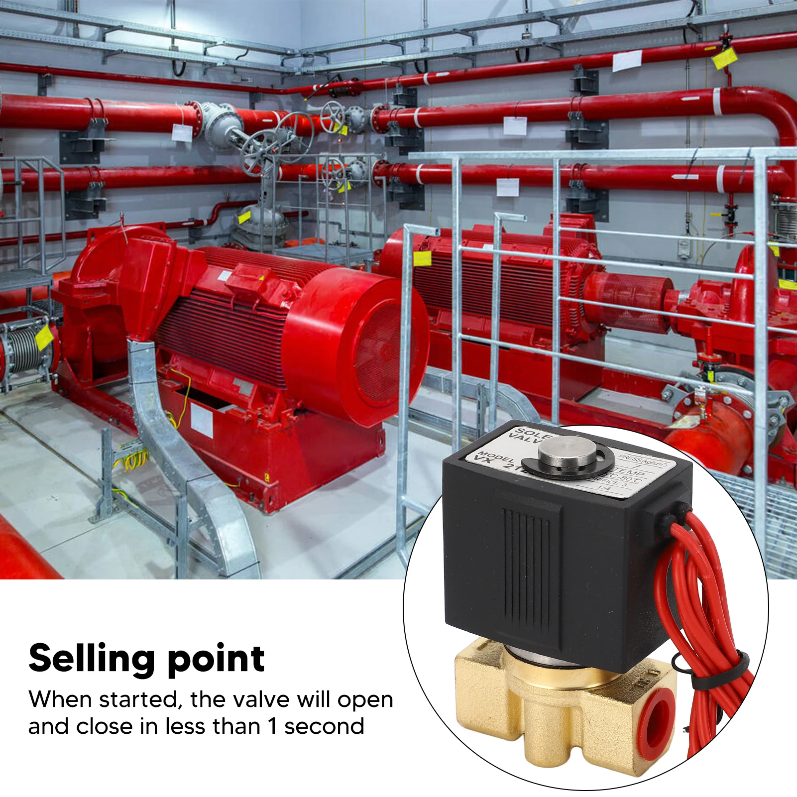 

Electric Solenoid Valve Normally Closed Electric Pneumatic Solenoid Water Air Valve Normally Closed Solenoid Valve
