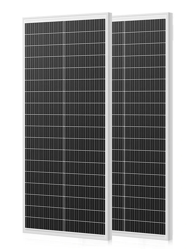 RVPOZWER 200W 12,8V 12BB Monokristallines Solarpanel 2 Stück 100W Wasserdicht für Wohnmobil Marine Camping Dach Netzunabhängiges Batterieladesystem