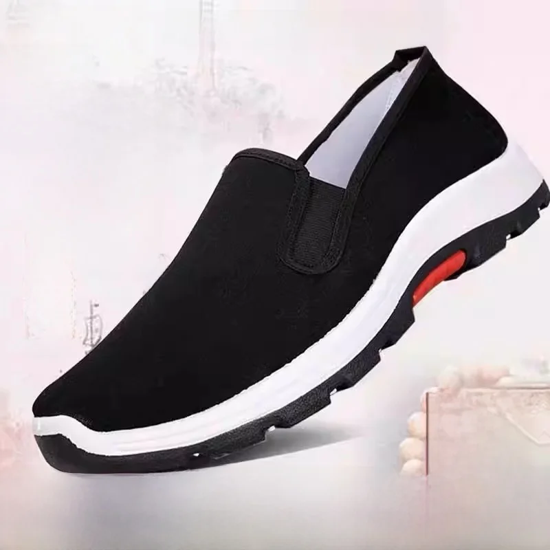 

Мужская обувь Beijing Cloth: дышащие рабочие кеды, летние нескользящие парусиновые кеды, износостойкие спортивные кеды для строительства.