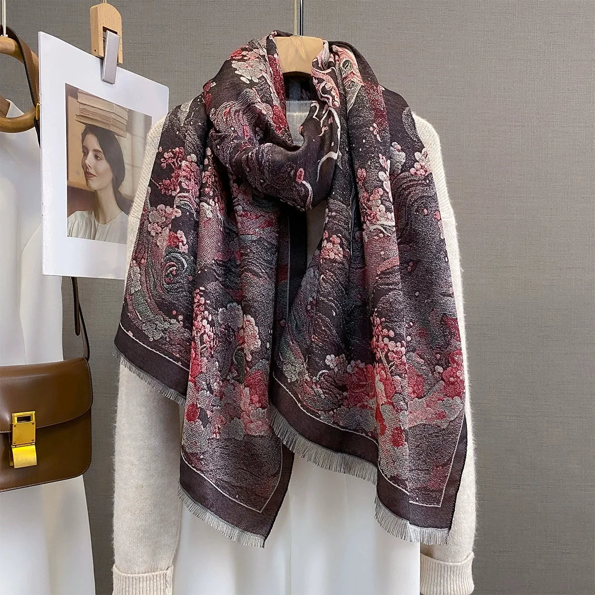 Women Men Cashmere Shawl Wrap - Mens Fashion Poncho 评论和价格