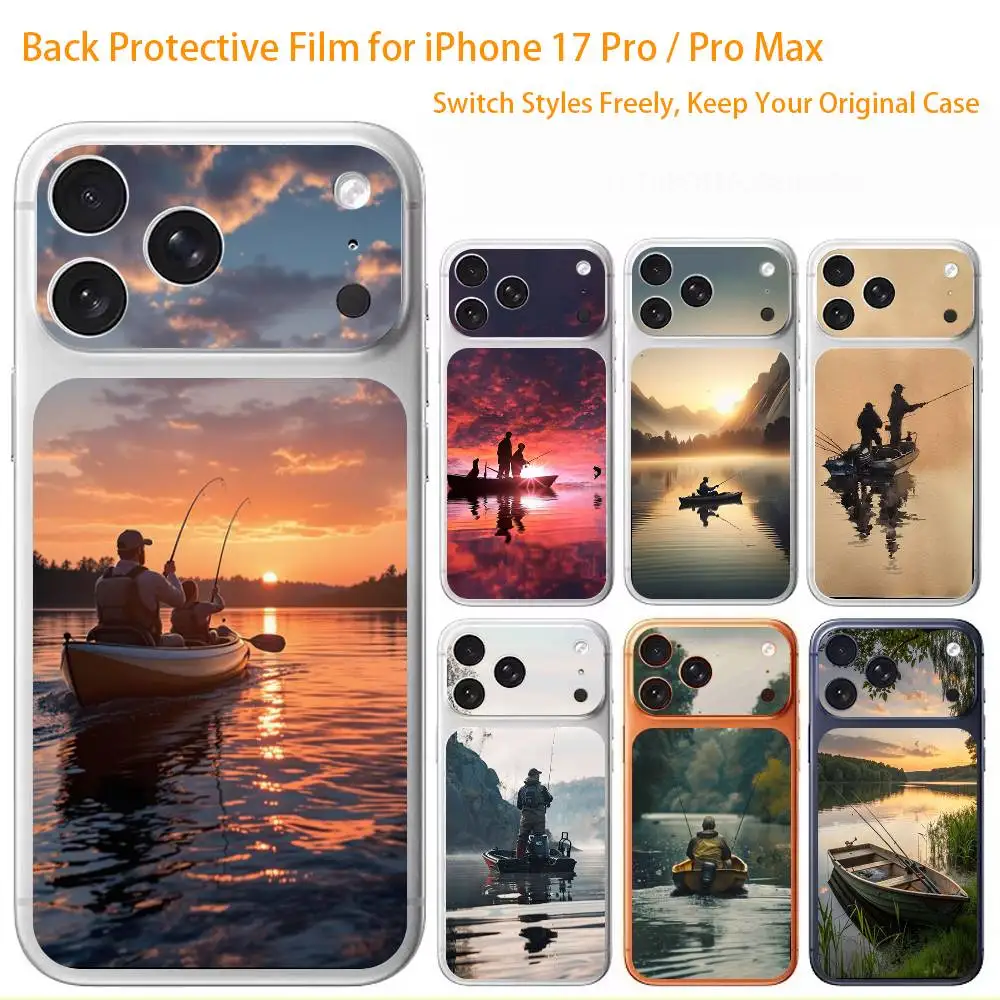 

Bass Boat Lure Fishing Premium Skin Wrap for iPhone 17 Pro/Max, Back Frame Camera Protective Decal (Not Case)