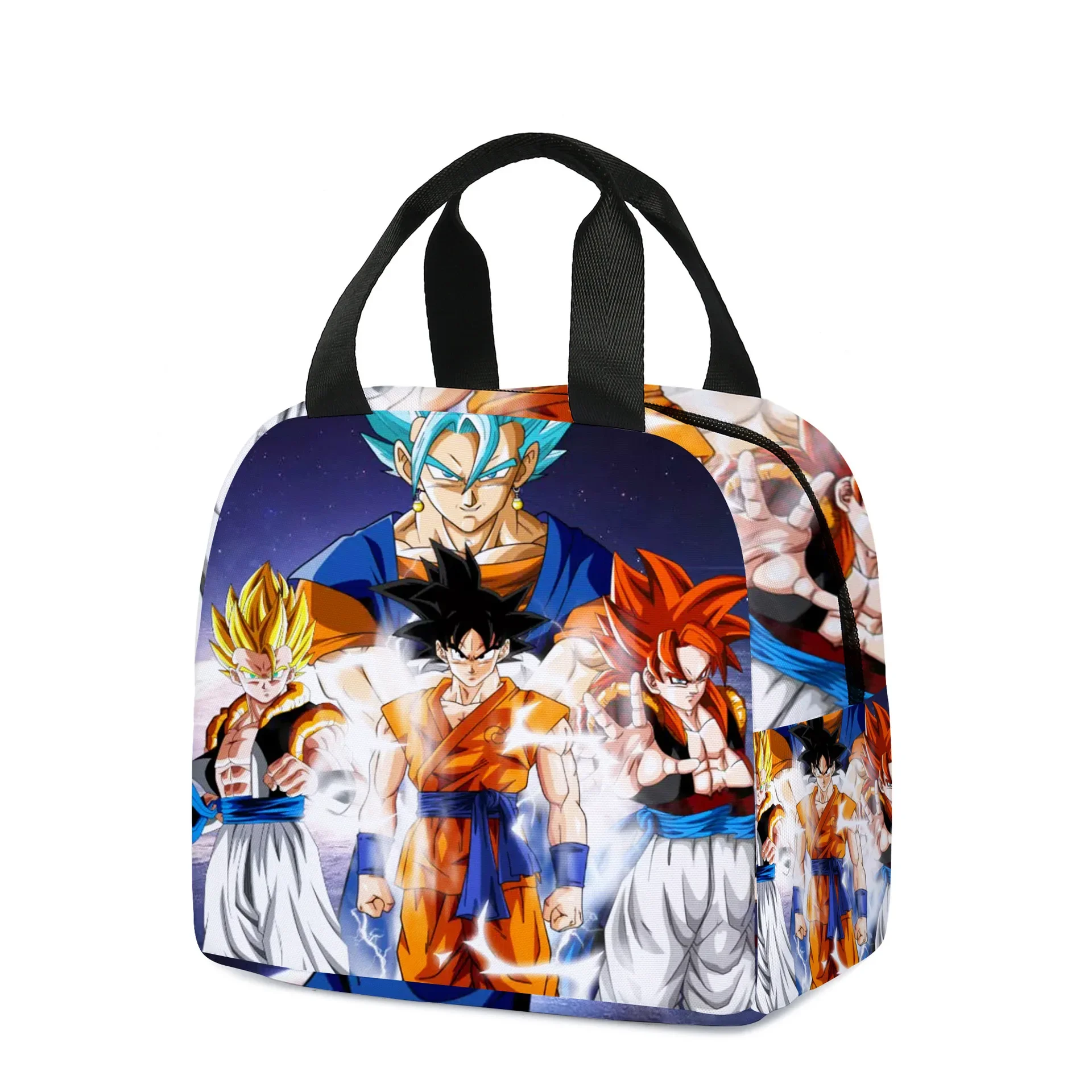 

Dragon Ball Goku Lunch Bag Handle Insulation Cooler Bag for Women Kid Lunch Box Picnic Travel Food Storage Breakfast Thermal Bag