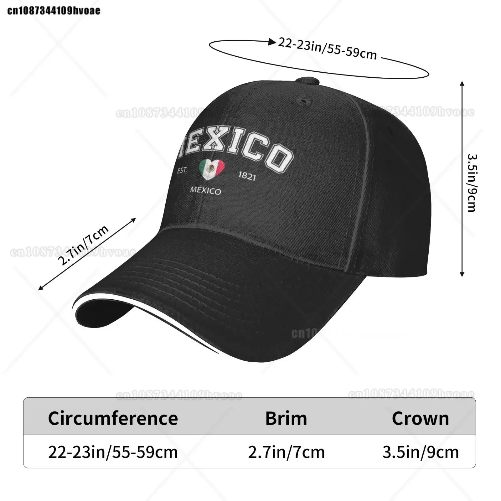 Mexico Flag Caps EST.1821 Retro Cowboy Washed Baseball Caps Female Sport Sunscreen Hats Spring Summer Cap Men Trucker Cap