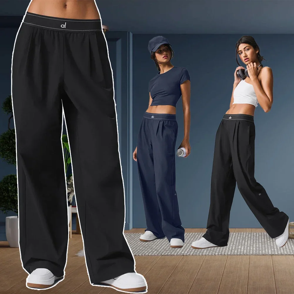 

Yoga Sweatpants Women's Clothing Outdoor Leisure Classic style Sports High Waist Straight Leg Wide Pants Comfortable Loose