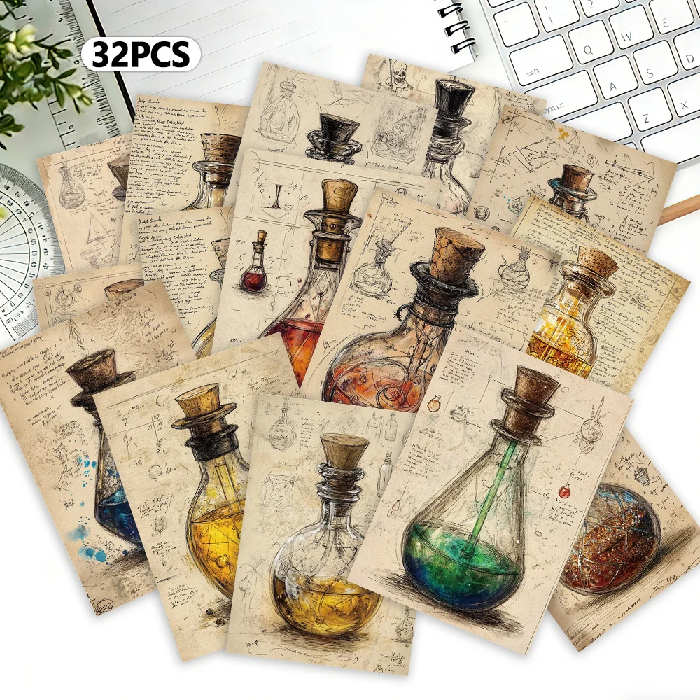 32pcs, vintage potion bottle p - Vintage Collectible Bottles ulasan dan harga