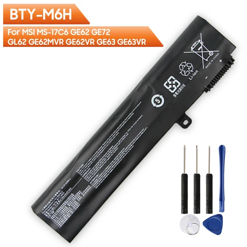 Replacement Battery BTY-M6H For MSI MS-16J1 MS-16J2 MS-16J3 GL65 GV62 PE60 MS-1792 MS-1795 MS-1794 MS-17C6 GE62