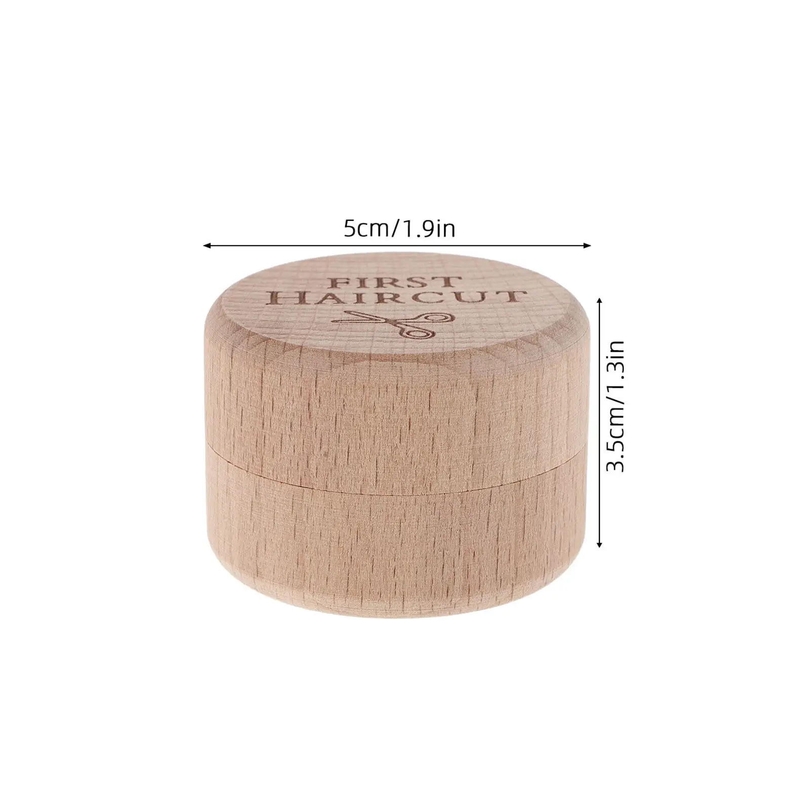 2Pcs Wooden Baby Hair Box Organizer Storage Case Hair Infant Fetal Childhood Memory Keeper First Haircut Souvenir