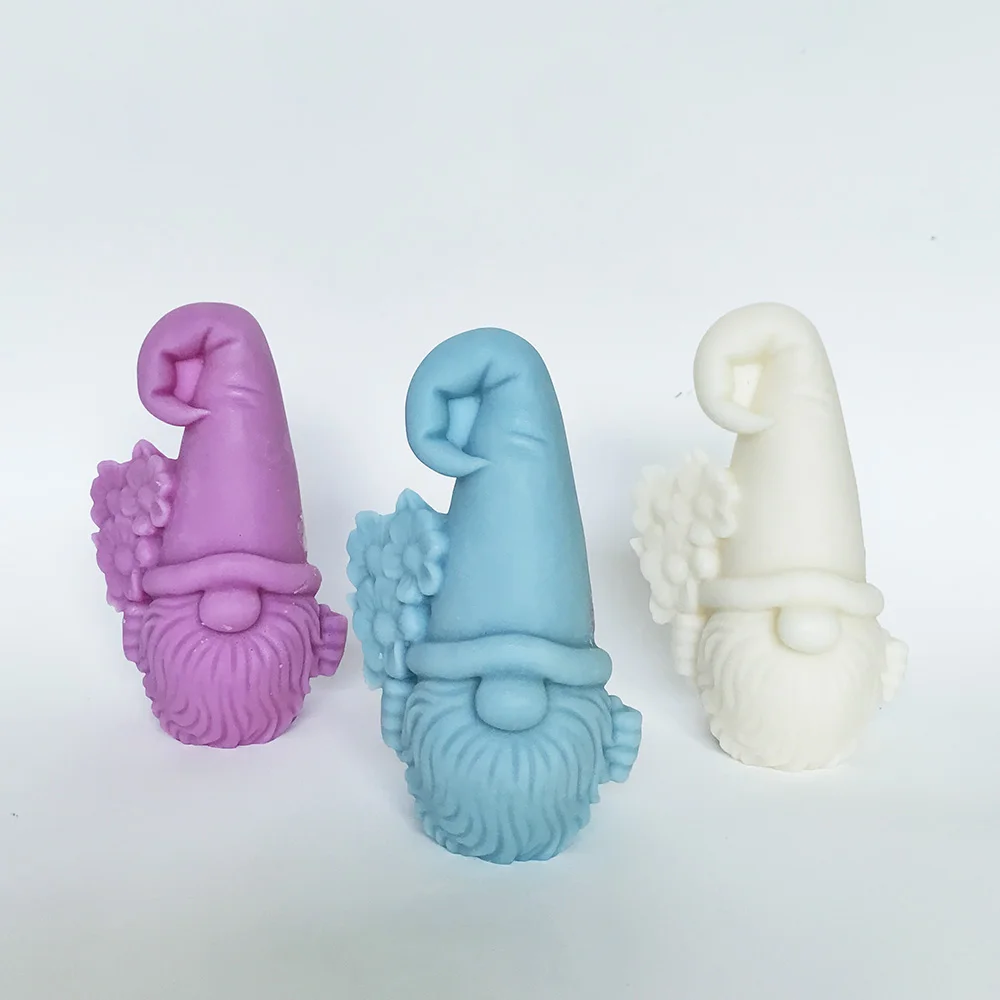 

Силиконовая форма для свечей в форме бороды для пожилых людей, цветок, сердце, карликовое мыло, пластырь из смолы, форма для шоколадного торта, Декор, рождественские подарки