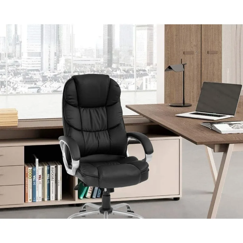FDW Office Chair Computer High Back Adjustable Ergonomic Desk Chair Executive PU Leather Swivel Task Chair