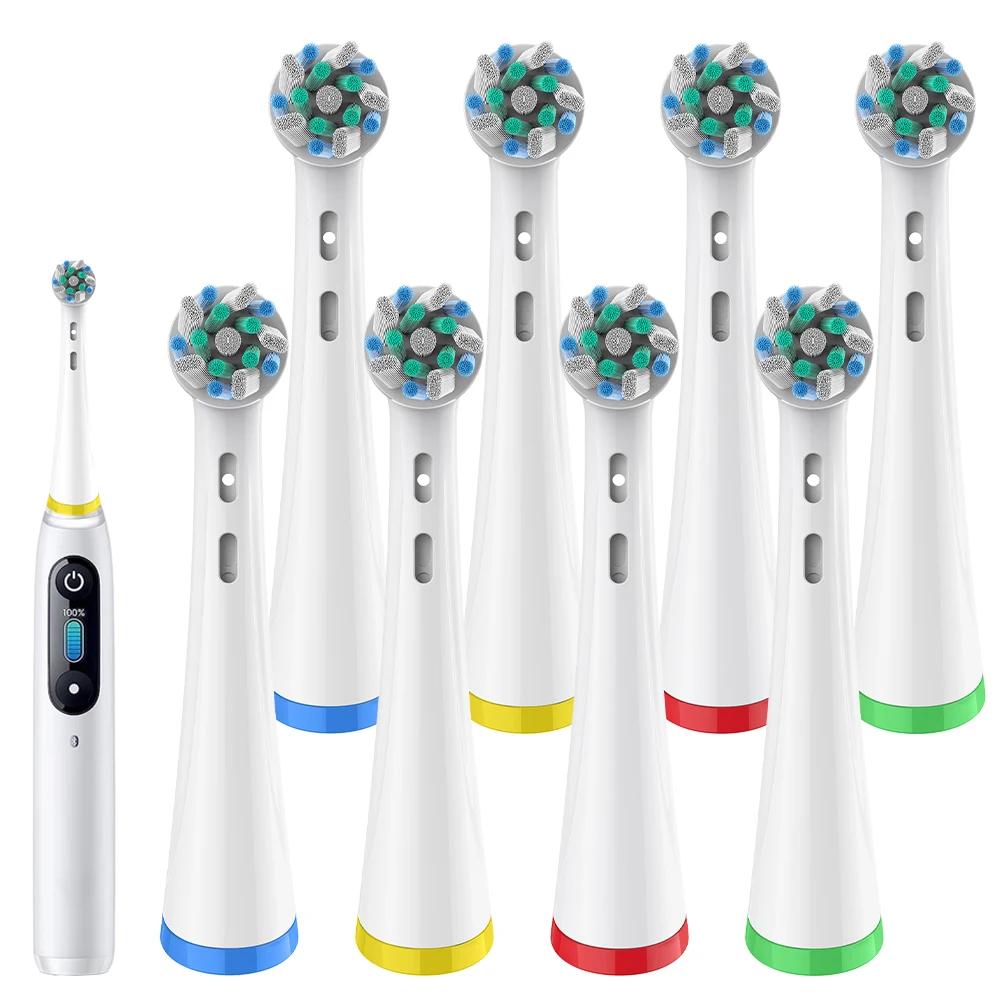 4/8/12pk Cross Clean Replacement Brush Heads Compatible with Oral B iO 2/3/4/5/6/7/7G/8/9/10 Series Electric Toothbrush