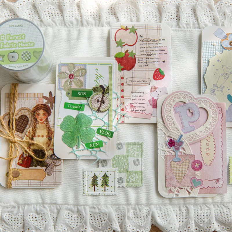 3 لفات نسيج ملون سلسلة الحفلات نسيج محكم يموت قطع الشريط 200 سنتيمتر مخطط لاصقة تزيين مجلة مواد الكولاج