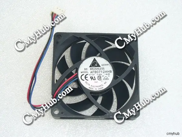 For DELTA AFB0712HHB-4L85 DC12V 0.45A 7015 7CM 70MM 70X70X15MM 3pin Cooling Fan AFB0712HHB-4L85