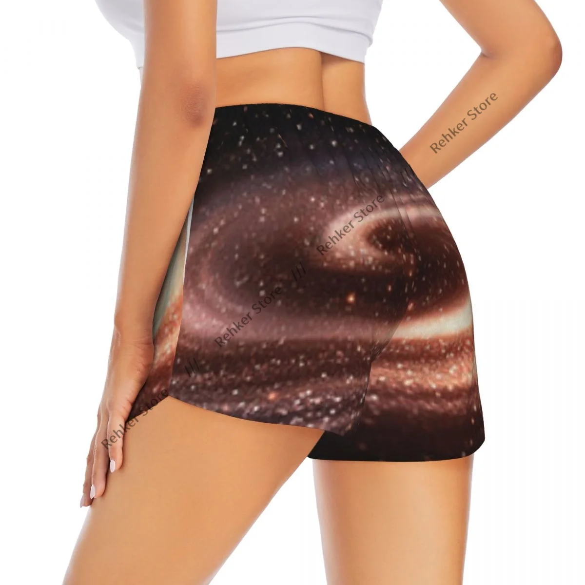 

Женские шорты для йоги, абстрактные закручивающиеся блестящие легкие спортивные быстросохнущие дышащие шорты для бега на открытом воздухе