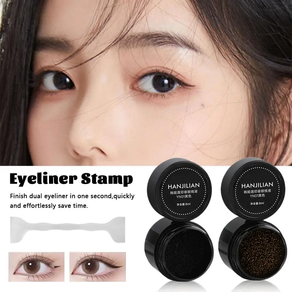 Nieuwe Double Ended Lagere Wimper Eyeline Siliconen Stempel DIY Zwarte Wimpers Ooglijn Sjabloon Eyeliner Seal Beginer Makeup Tools