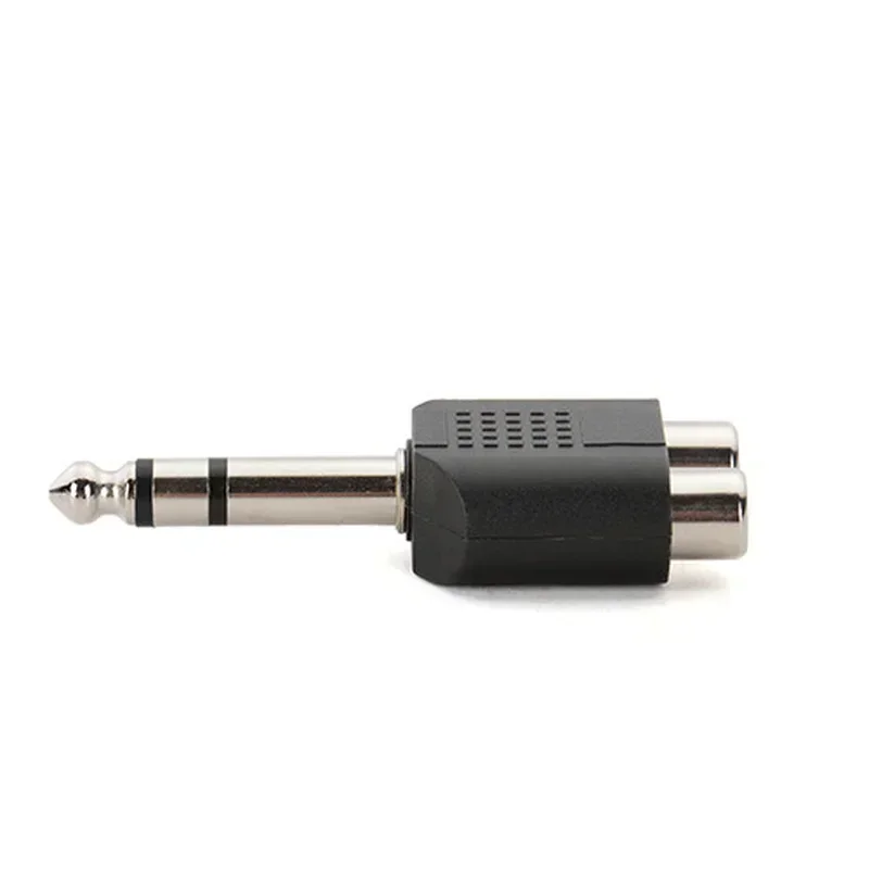 6.35mm 1/4 Inch TRS Stereo Jack Male To 2 RCA Female Plug Y Splitter Adapter