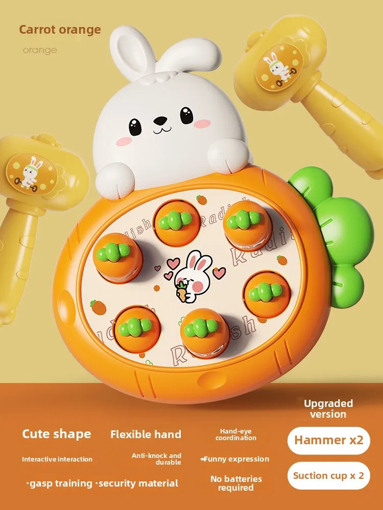 مضرب أرضي على شكل أرنب، ألعاب تعليمية في مرحلة الطفولة المبكرة، تمرين التنسيق بين اليد والعين لضرب الألعاب، هدايا عيد الميلاد للأطفال