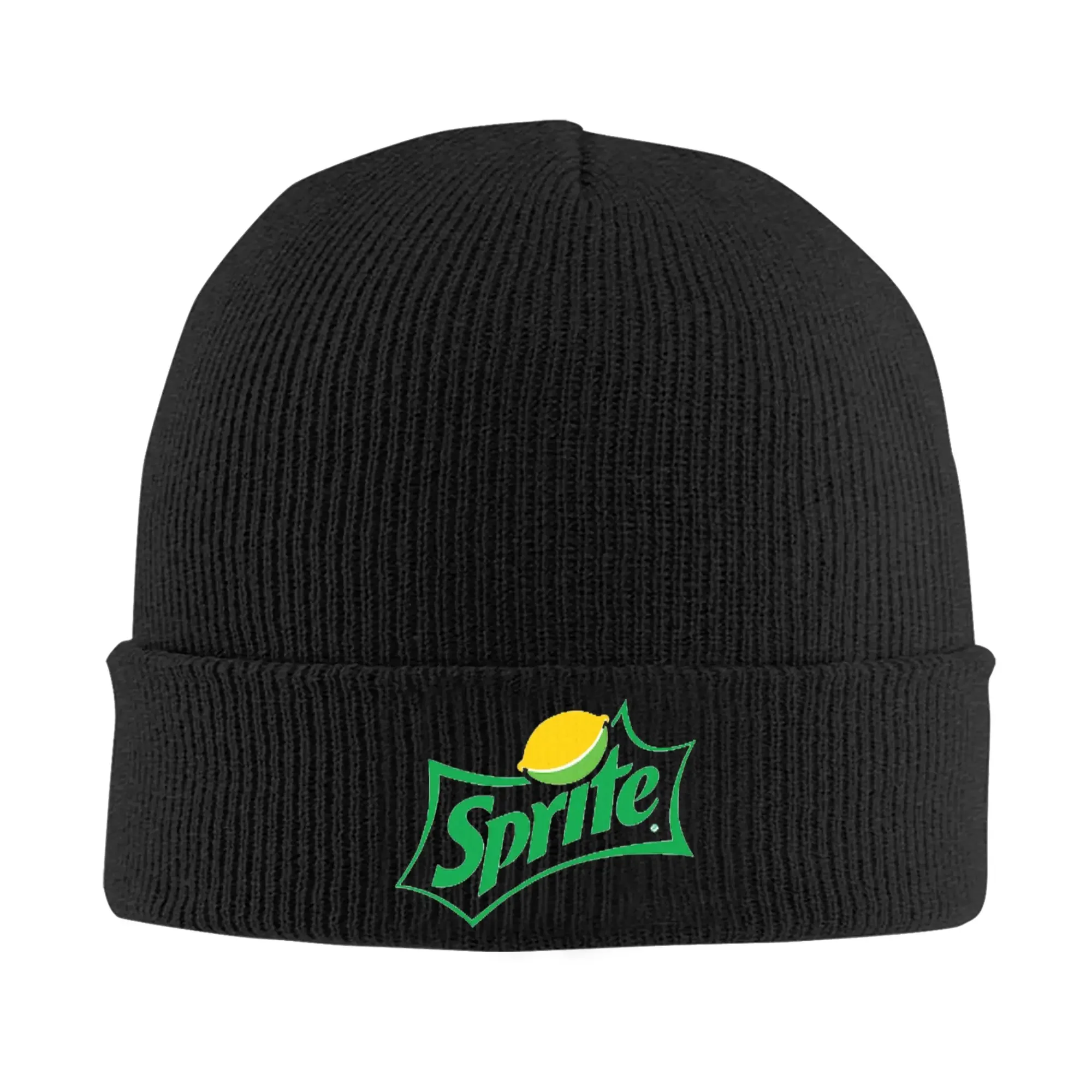 Sprite Original Logo Warm Knitted Cap Winter Knit Bonnet Hat Skullies Beanies Hip Hop Caps for Unisex