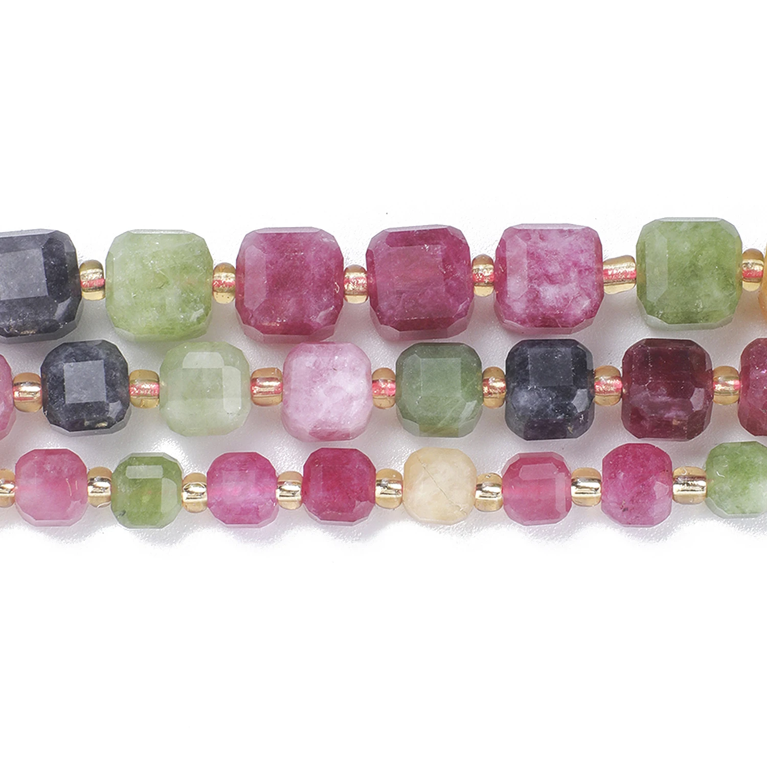 Großhandel Turmalin Jade Stein Perlen Facettierte Quadratische Würfel Perlen für Schmuck Machen Diy Armband Perlen Zubehör – Detail 6